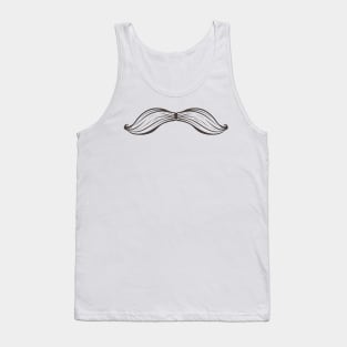 Simple moustache Sketch Tank Top